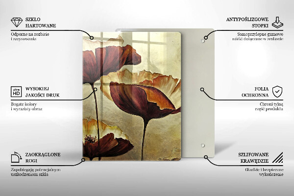 Deska kuchenna Malowane boho kwiaty