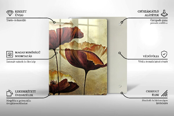 Deska kuchenna Malowane boho kwiaty