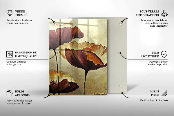 Deska kuchenna Malowane boho kwiaty