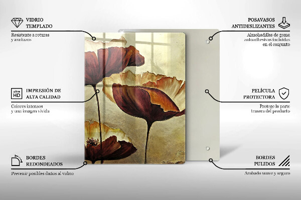 Deska kuchenna Malowane boho kwiaty