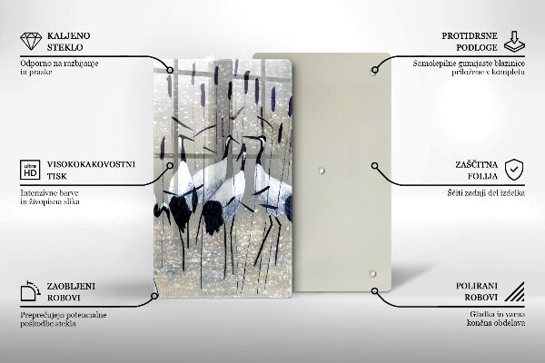 Deska kuchenna Japońskie żurawie