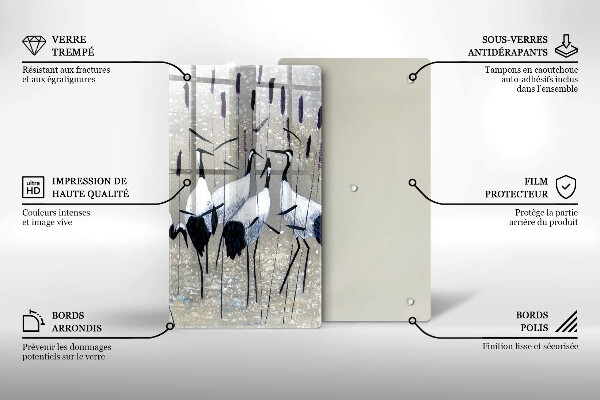 Deska kuchenna Japońskie żurawie