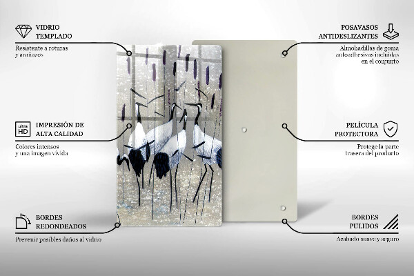 Deska kuchenna Japońskie żurawie