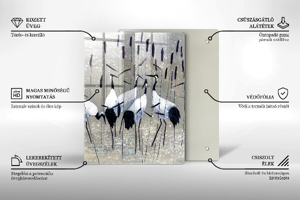 Deska kuchenna Japońskie żurawie
