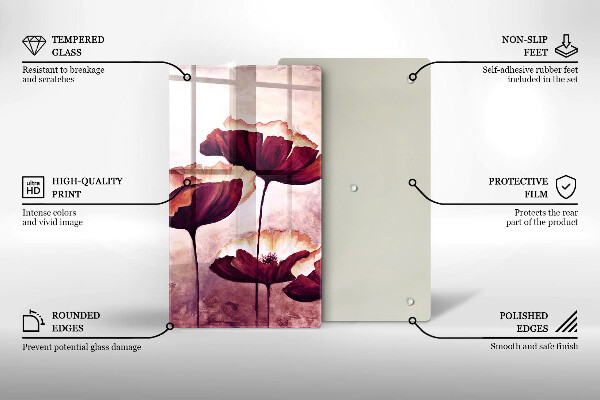 Deska kuchenna Malunek kwiaty