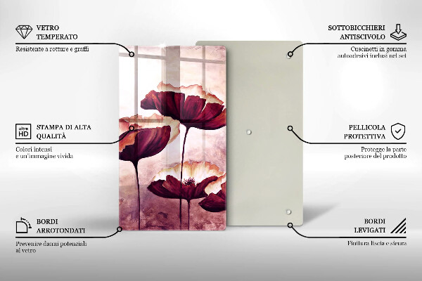 Deska kuchenna Malunek kwiaty