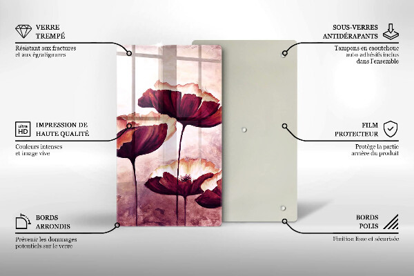 Deska kuchenna Malunek kwiaty