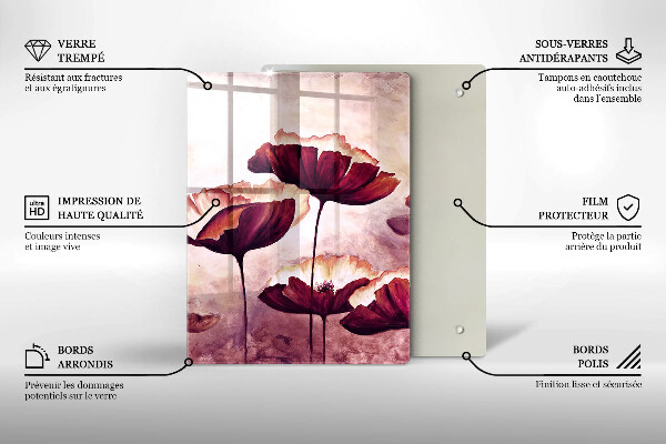 Deska kuchenna Malunek kwiaty