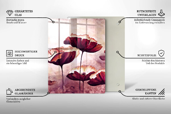 Deska kuchenna Malunek kwiaty