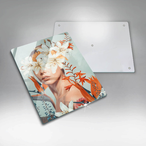 Deska kuchenna Kobieta w kwiatach