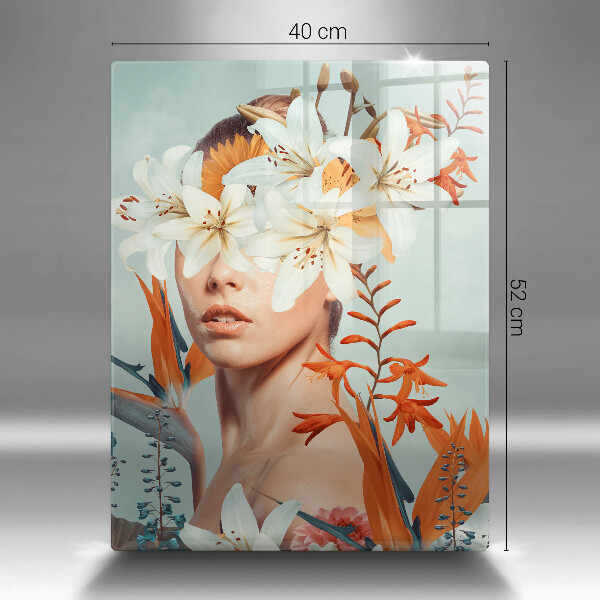 Deska kuchenna Kobieta w kwiatach