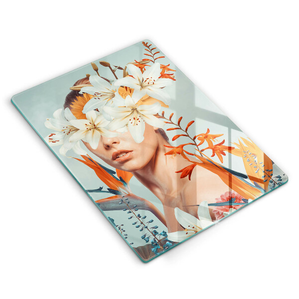 Deska kuchenna Kobieta w kwiatach