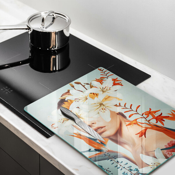 Deska kuchenna Kobieta w kwiatach