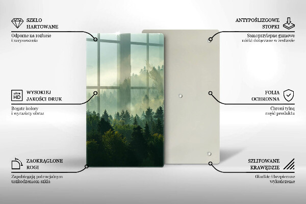 Deska kuchenna Pejzaż Widok na las