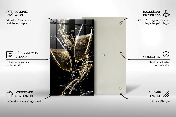 Deska kuchenna Kieliszki szampana