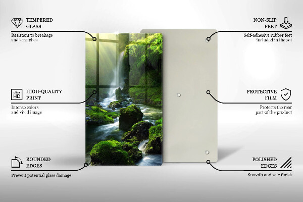 Deska kuchenna Wodospad w dżungli