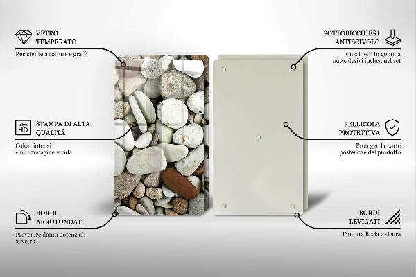 Deska do krojenia Tło małe kamienie