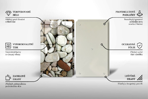 Deska do krojenia Tło małe kamienie