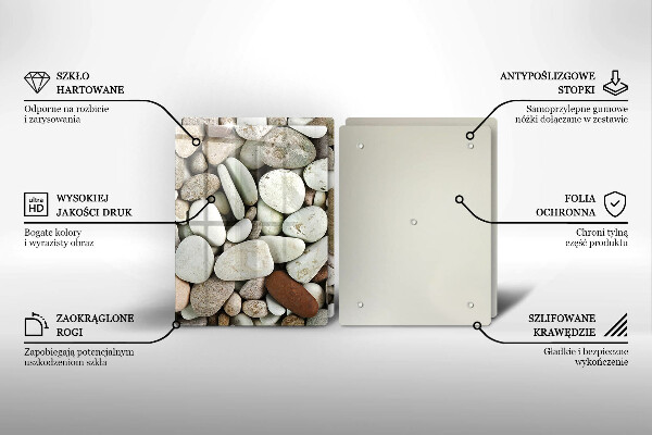 Deska do krojenia Tło małe kamienie