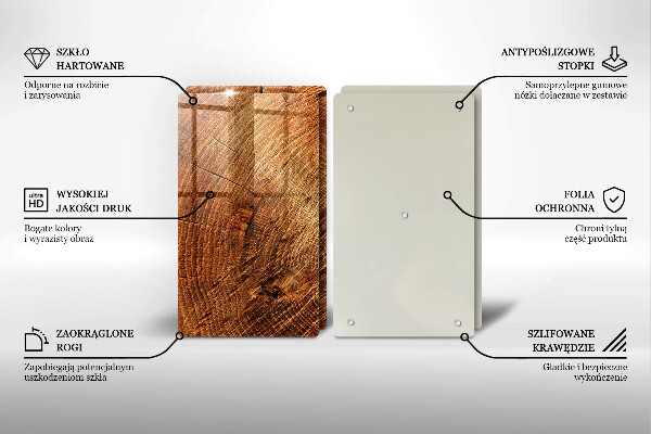 Deska do krojenia Drewno słoje drzewa