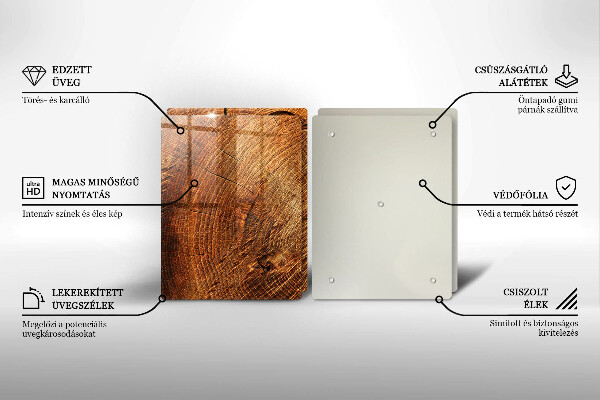 Deska do krojenia Drewno słoje drzewa