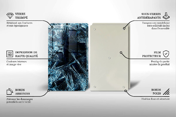 Deska do krojenia Struktura ostry lód