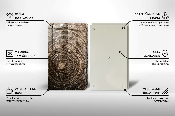 Deska do krojenia Słoje drzewa drewno