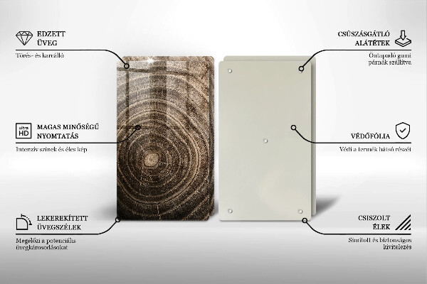 Deska do krojenia Słoje drzewa drewno