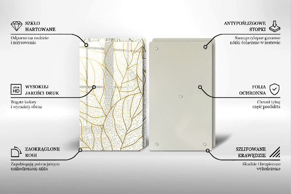 Deska do krojenia Wzór line-art liście