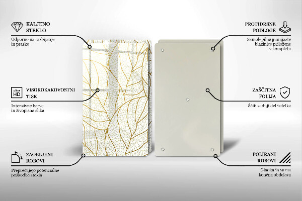 Deska do krojenia Wzór line-art liście