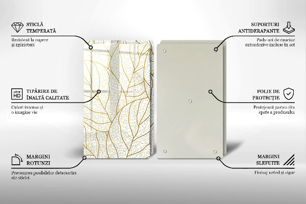 Deska do krojenia Wzór line-art liście