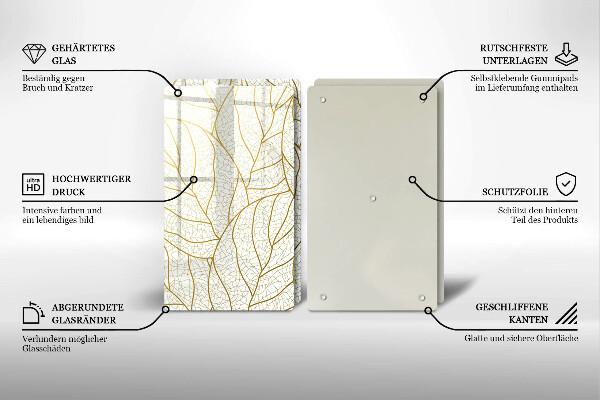 Deska do krojenia Wzór line-art liście