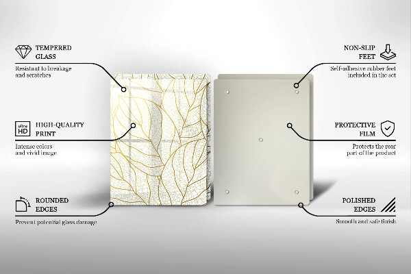 Deska do krojenia Wzór line-art liście