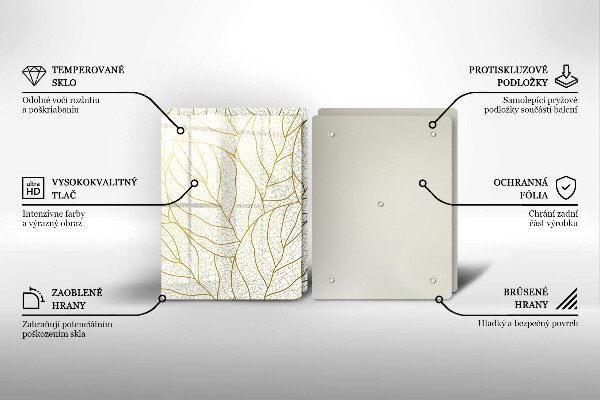 Deska do krojenia Wzór line-art liście