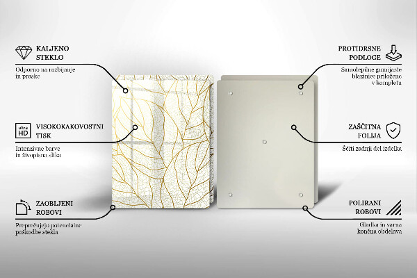 Deska do krojenia Wzór line-art liście