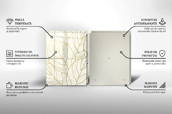 Deska do krojenia Wzór line-art liście