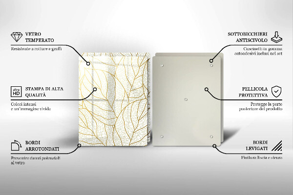 Deska do krojenia Wzór line-art liście