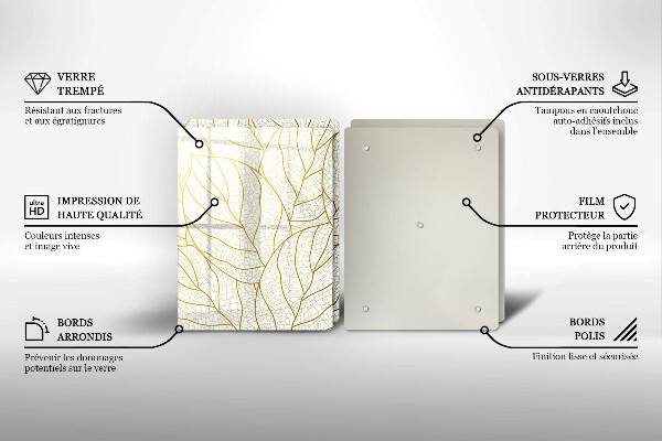 Deska do krojenia Wzór line-art liście