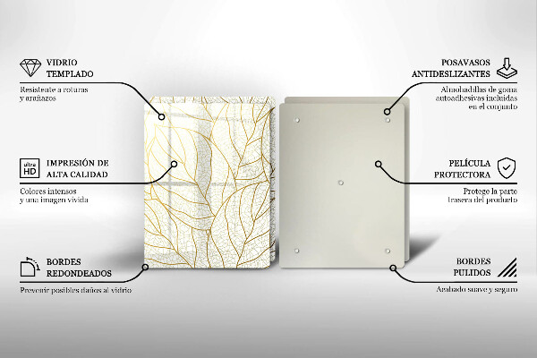 Deska do krojenia Wzór line-art liście