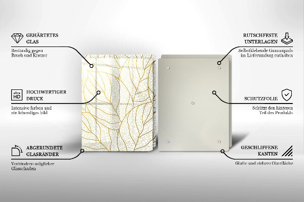 Deska do krojenia Wzór line-art liście