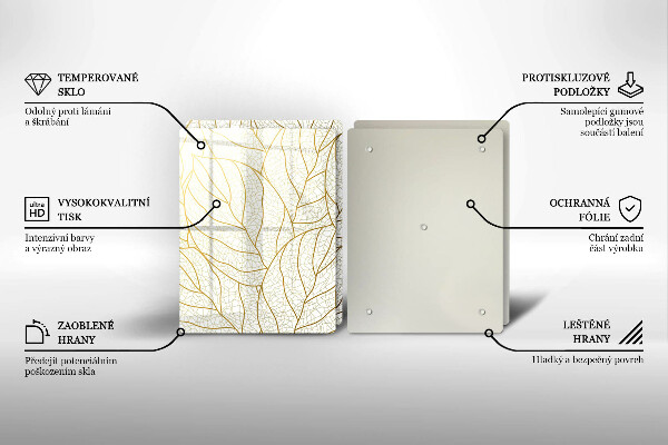 Deska do krojenia Wzór line-art liście