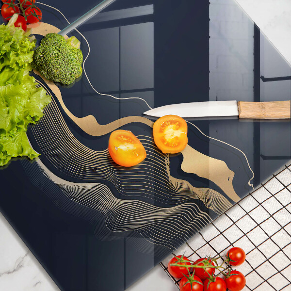 Deska do krojenia Abstrakcja złote linie