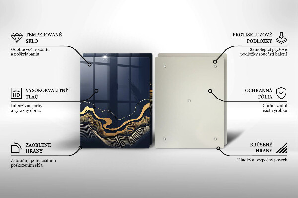 Deska do krojenia Abstrakcja złote linie