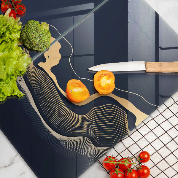 Deska do krojenia Abstrakcja złote linie