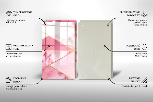 Deska do krojenia Geometryczny marmur