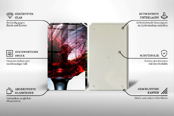 Deska do krojenia Kieliszki wina