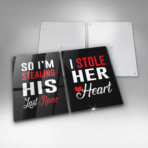 Deska do krojenia Napis, sentencja, wzór