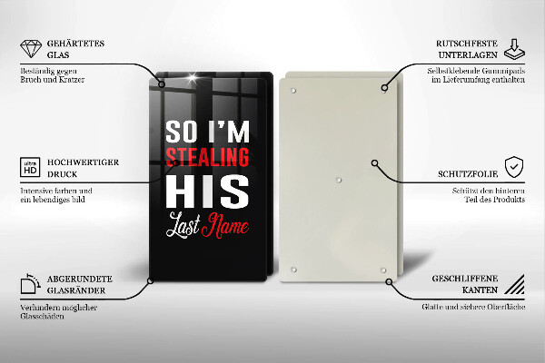 Deska do krojenia Napis, sentencja, wzór