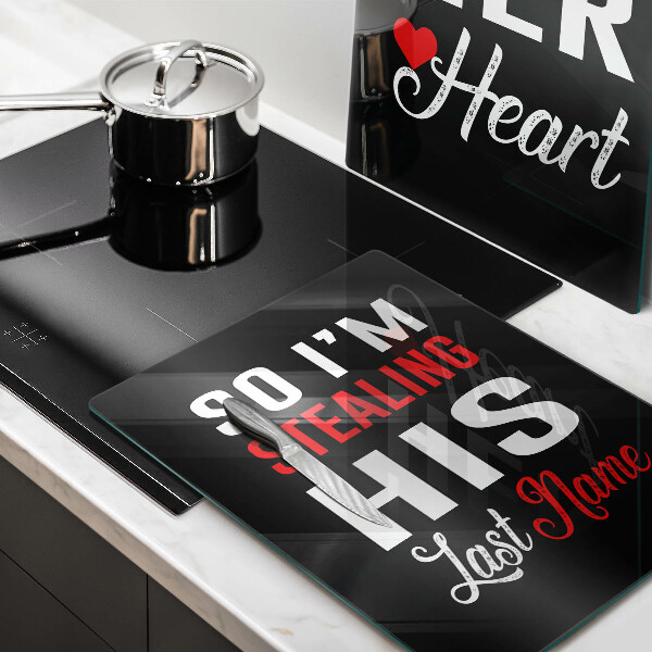 Deska do krojenia Napis, sentencja, wzór