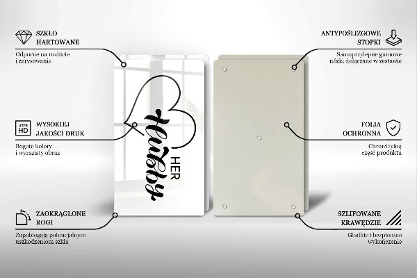 Deska do krojenia Napis, sentencja, wzór